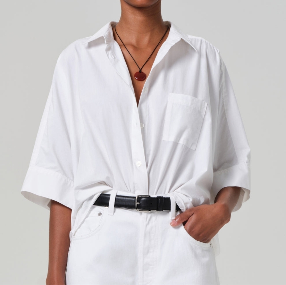 Claire Origami ShirtIn Optic White